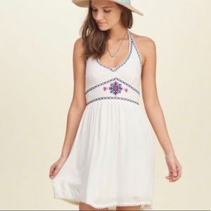 Hollister embroider halter dress